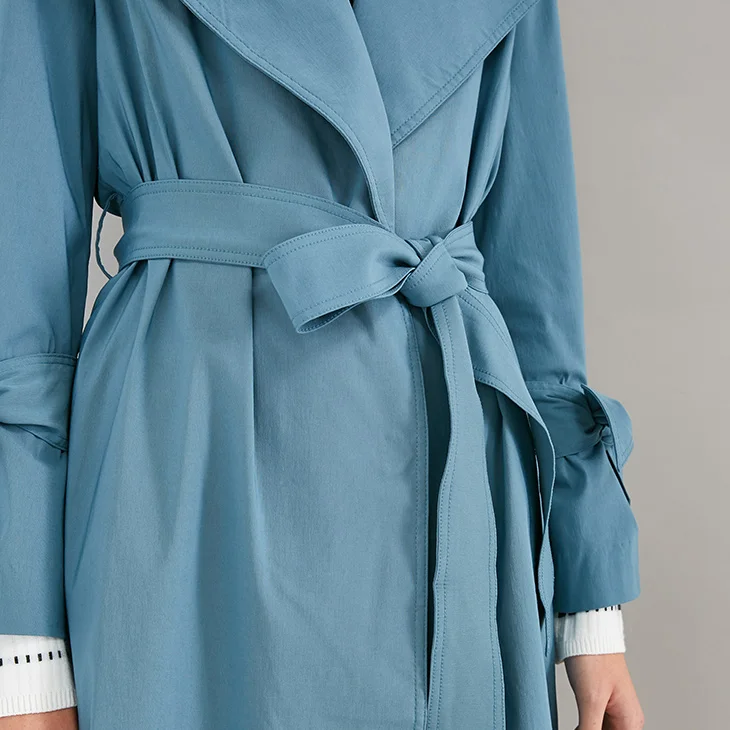 Vero Moda куртка женская OL стиль скрытые пуговицы на шнуровке лацкане минималистский Тренч | 318321519
