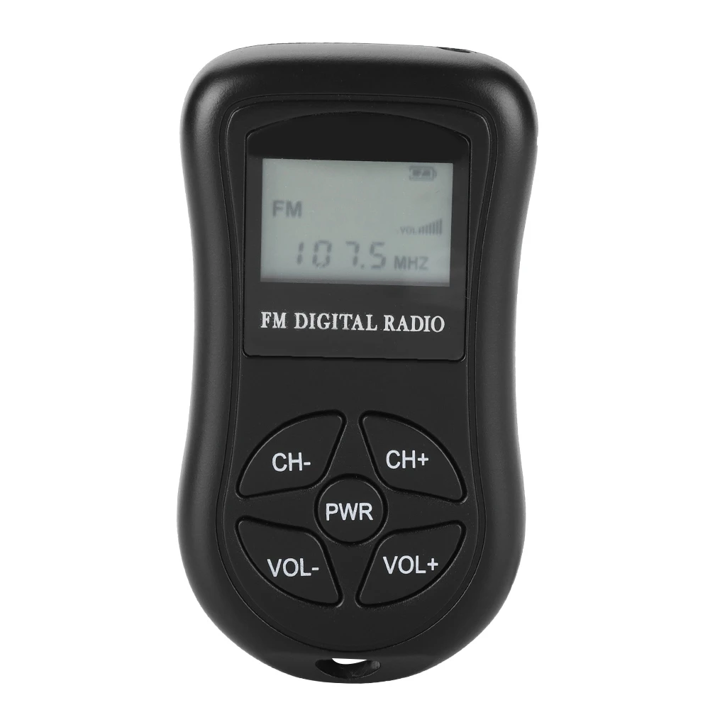 

SOONHUA LCD Display Personal Radio Mini Radio Portable Digital Radios with Earphones and Lanyard