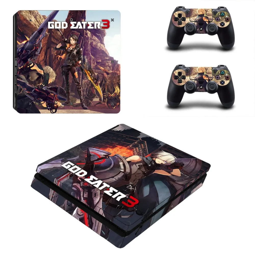 Игра God Eater 3 PS4 тонкий кожи виниловая наклейка, стикер для Playstation 4 консоли и 2 контроллеры PS4 тонкий кожи Стикеры