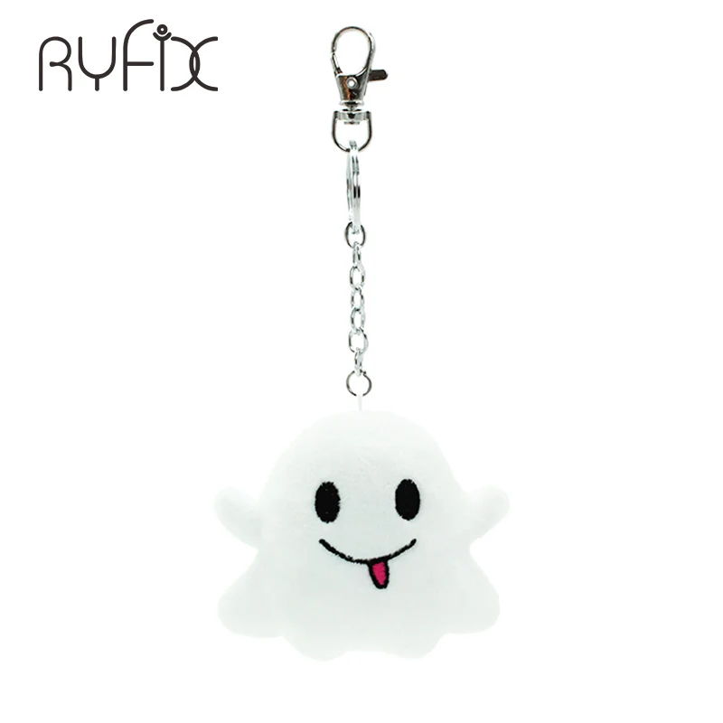 

mini cute ghost face key chain Key rings donut little girls gift emoji pendant doughnut women's bag charm NL03