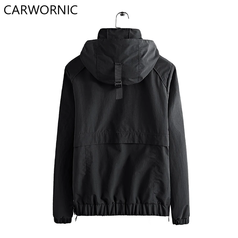 CARWORNIC 2018 Hot Trench Coat Men Spring Autumn Hooded Windbreaker Jackets Male Hat Detachable Waterproof Casual Men Clothing CARWORNIC 2018 Hot Trench Coat Men Spring Autumn Hooded Windbreaker Jackets Male Hat Detachable Waterproof Casual Men Clothing