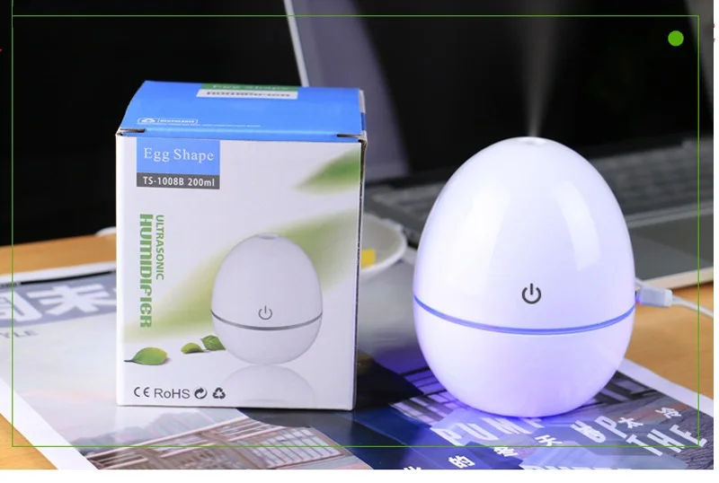 ALDX20-1008B,free shipping,USB golden egg colorful humidifier silly egg car air atomizer mr silly