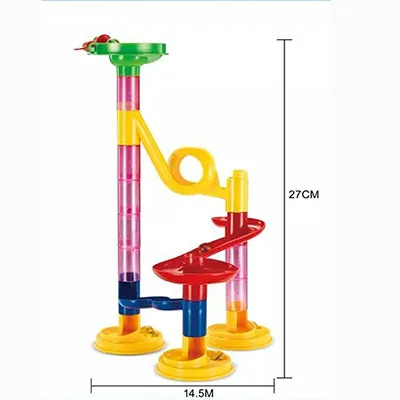 Цветные строительные блоки DIY Строительство мраморный трек Запуск шары лабиринты 3D мяч на направляющей блок детский подарок развивающие игрушки - Цвет: 2