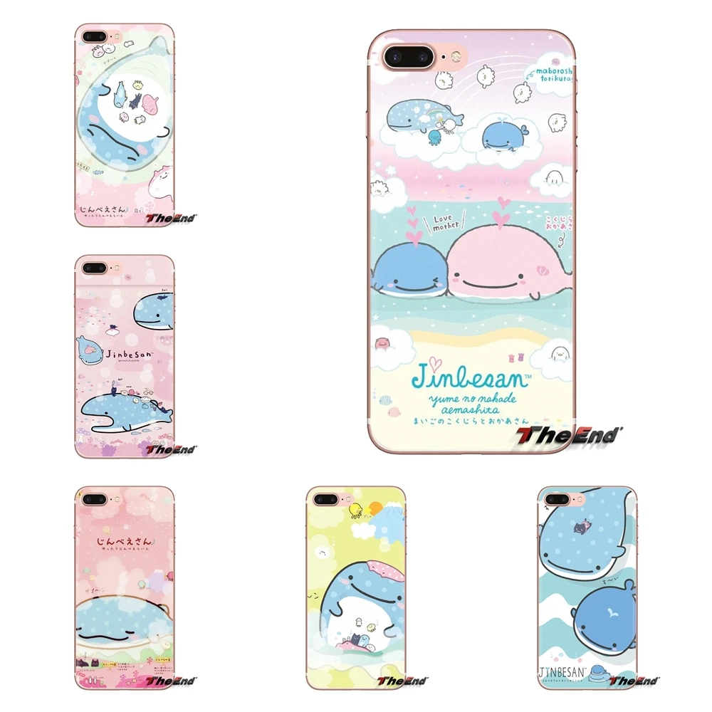 japan kawaii Whale Shark For Sony Xperia Z Z1 Z2 Z3 Z5 compact M2 M4 M5 C4 E3 T3 XA Huawei Mate 7 8 Y3II Transparent Soft Covers |