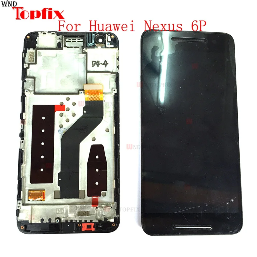 100%Tested Original For Huawei Nexus 6P AMOLED Display Touch Screen With Frame 5.7Inch LCD Assembly Replacement For Nexus 6P    (4)