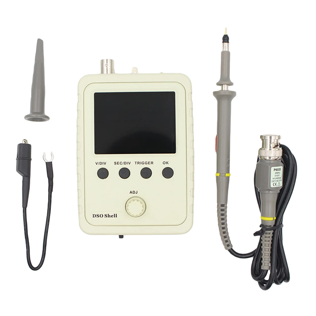

Hot DSO138 Upgrade Seashell Oscilloscope Kit DSO Shell Standard BNC Oscilloscope Probe Mounted with P6020 High Quality