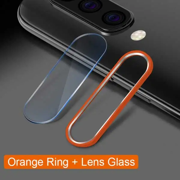 Orange Ring Glass Закаленное стекло для huawei Honor 20 Pro 20i Nova 5 Pro 5i 5T 4 стекло для объектива камеры защита экрана защитное кольцо бампер чехол - Цвет: Orange Ring Glass