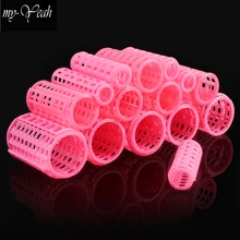15 шт./компл. розовый пластик большой захват парикмахерские бигуди для волос цилиндрические щипцы для завивки волос для использования дома и в салоне DIY завивки бигуди Ролики Инструменты для укладки