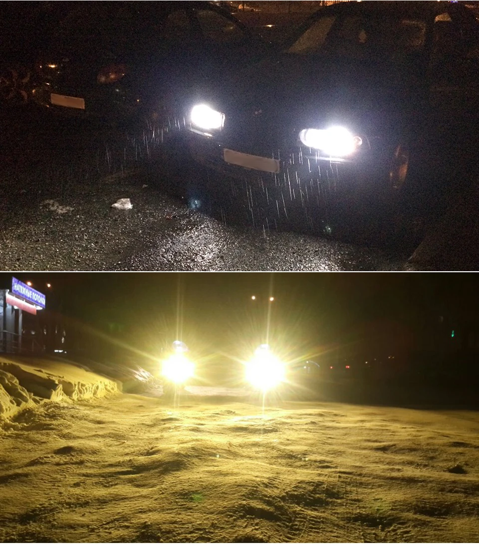 Foxcncar Mini H7 LED Fanless H7 3000K 4300K 6500K 8000K Car Headlight Cob Chip 8000LM H1 H11 H8 9005 9006 HB3 HB4 12V Auto Beam  (15)