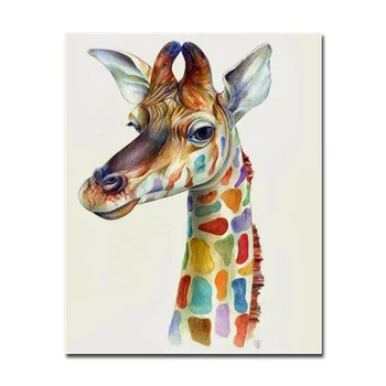 

CUSTOM Numbers Kits Drawing Animal Coloring Graffiti Giraffe Home Decorative Modular Wall Art Picture Gift Paint Framed