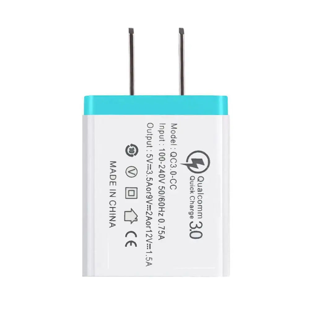 QC3.0 العالمي usb شاحن 18 واط سريع السريع شاحن usb الجدار شاحن الهاتف المحمول لفون سامسونج هواوي xiaomi لنا/الاتحاد الأوروبي التوصيل