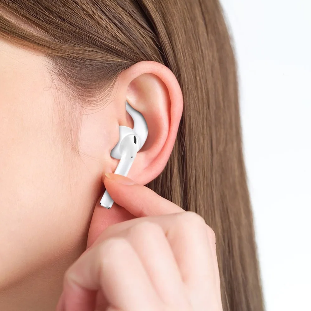 Earphone Case for AirPods Replacement Soft Silicone Antislip Ear Hook Earbuds Tips for Apple EarPods and AirPods 3 Pairs S/M/L