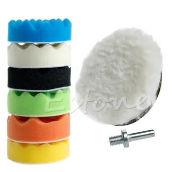

Nice 8Pcs 4"(100mm) Sponge Polishing Waxing Buffing Pads Kit Compound Polish Auto Car