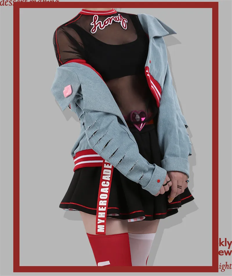 My Hero Academia Himiko Toga Coat Skirt Full Set Synthetic Wig 
