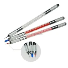 50 шт. двойных головок руководство microblading Ручка бровей Вышивка татуировки машины для постоянного Макияж ручка