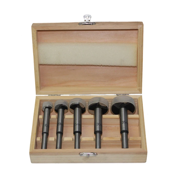 5PCS Wood Working Forstner Bit Set Size 15/20/25/30/35mm Wood Made