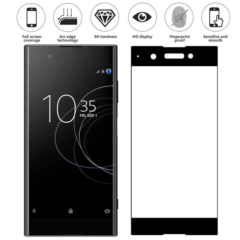 Полное покрытие из закаленного стекла для sony Xperia XA1 XA, Защитное стекло для экрана для sony Xperia XA1 Plus Ultra XA, защитный чехол, пленка