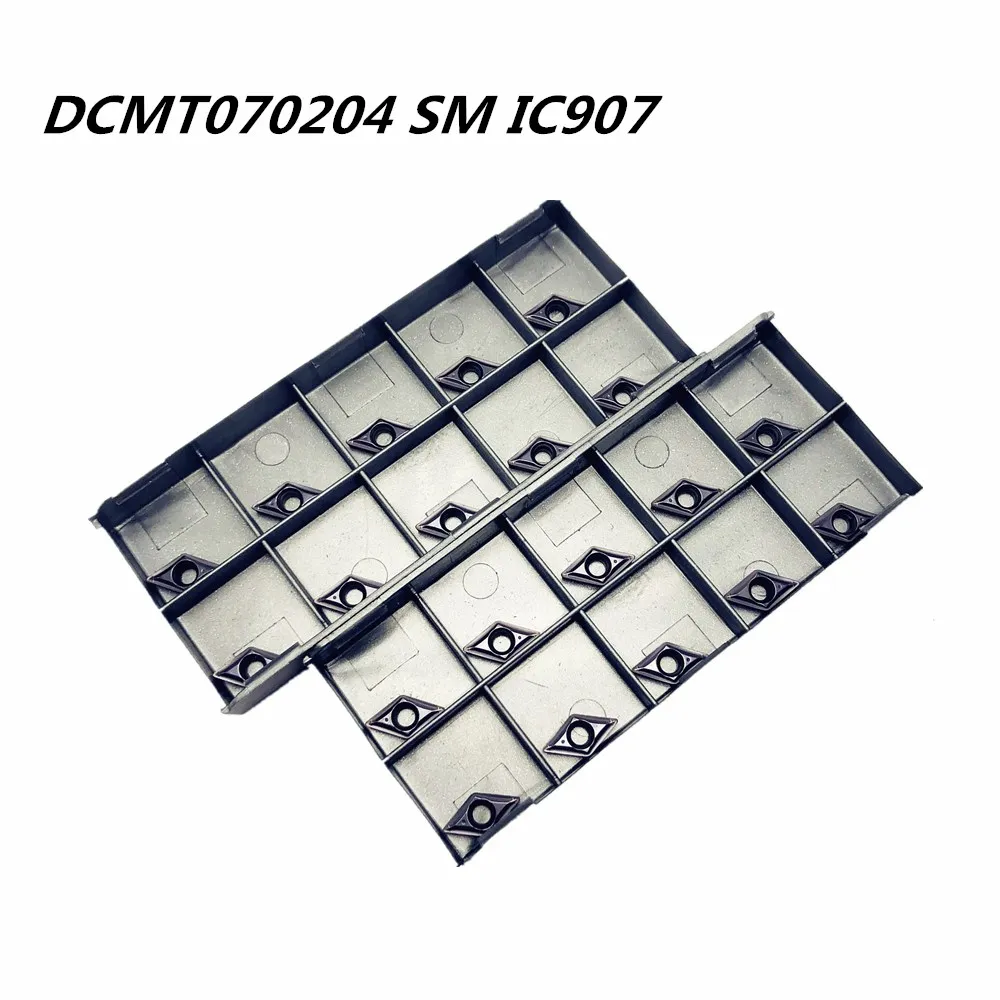 

20PCS DCMT070204 SM IC907 high precision carbide insert lathe tools DCMT070204 CNC lathe parts metal turning tool Tokarnyy