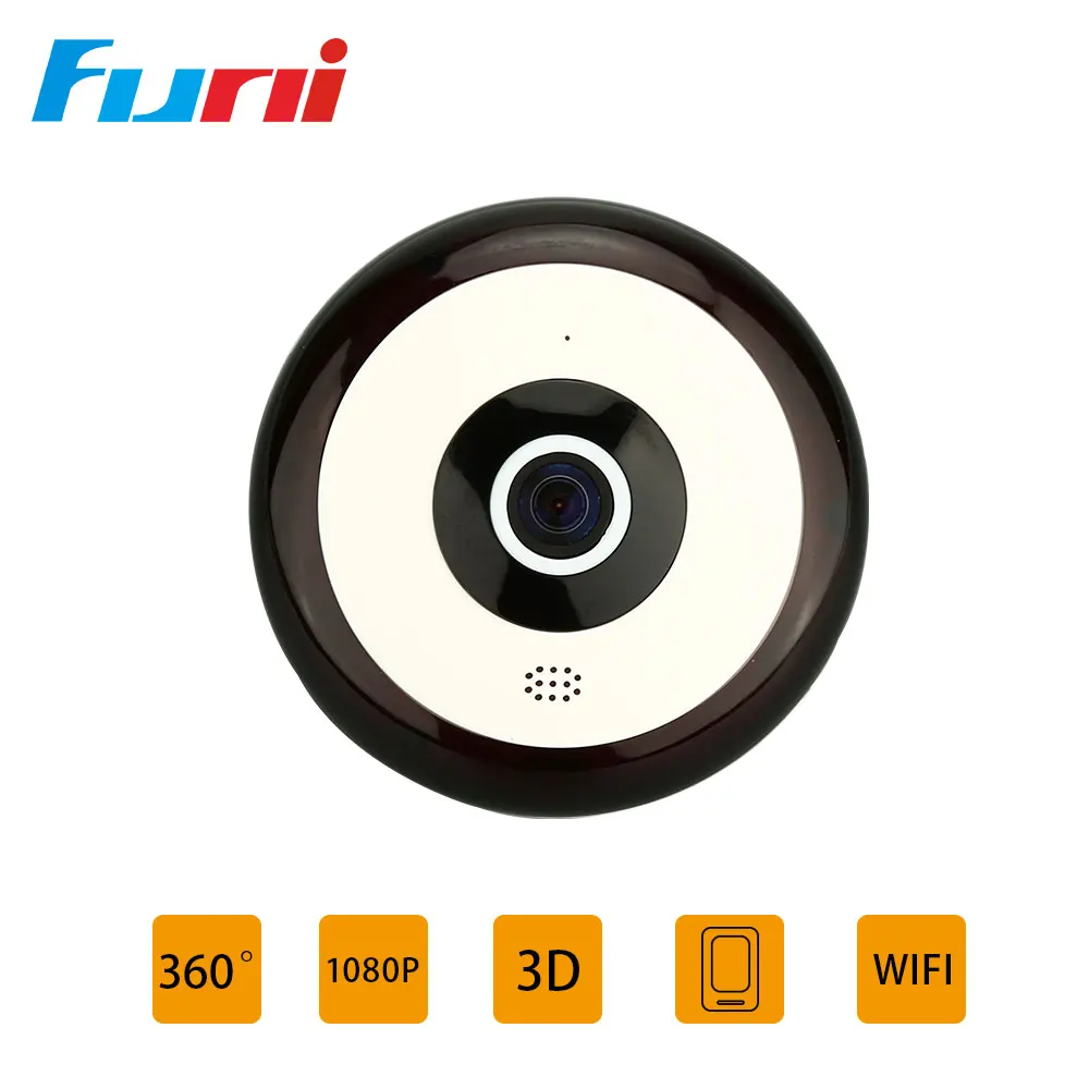

Funi Panoramic WiFi IP Camera Wi-Fi 960P 360 VR Degree Camera Video Surveillance Home Security Fisheye Dome Camera