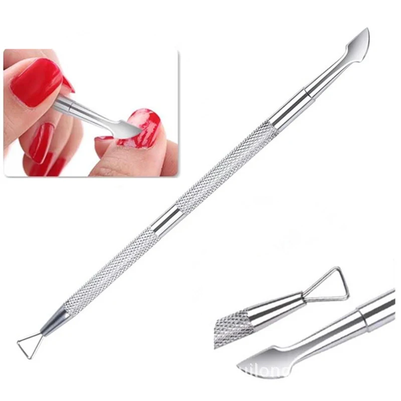 

Triangle Stick Rod UV Gel Polish Remover Culticle Pusher Stainless Steel Manicure Nail Art Tool for Removing Gel Varnish