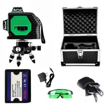 Новая модель зеленые линии 3D 12 линий лазерный уровень, самонивелирующийся 360 горизонтальный, вертикальный крест супер мощный