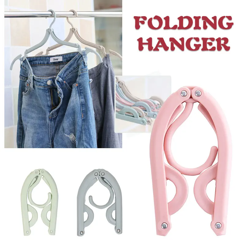 Hanger Hook Home Plastic Folding Hanger Bedroom Storage Rack Travel Practical Clothing Organizer Mini Outdoors