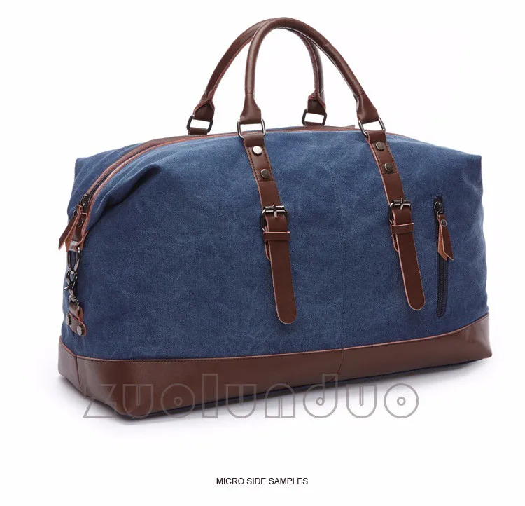 bolsa de viagem masculina de bolsa vintage militar de lona para carregar duffel bag sacola de grande bolsa de fim de semana para noite