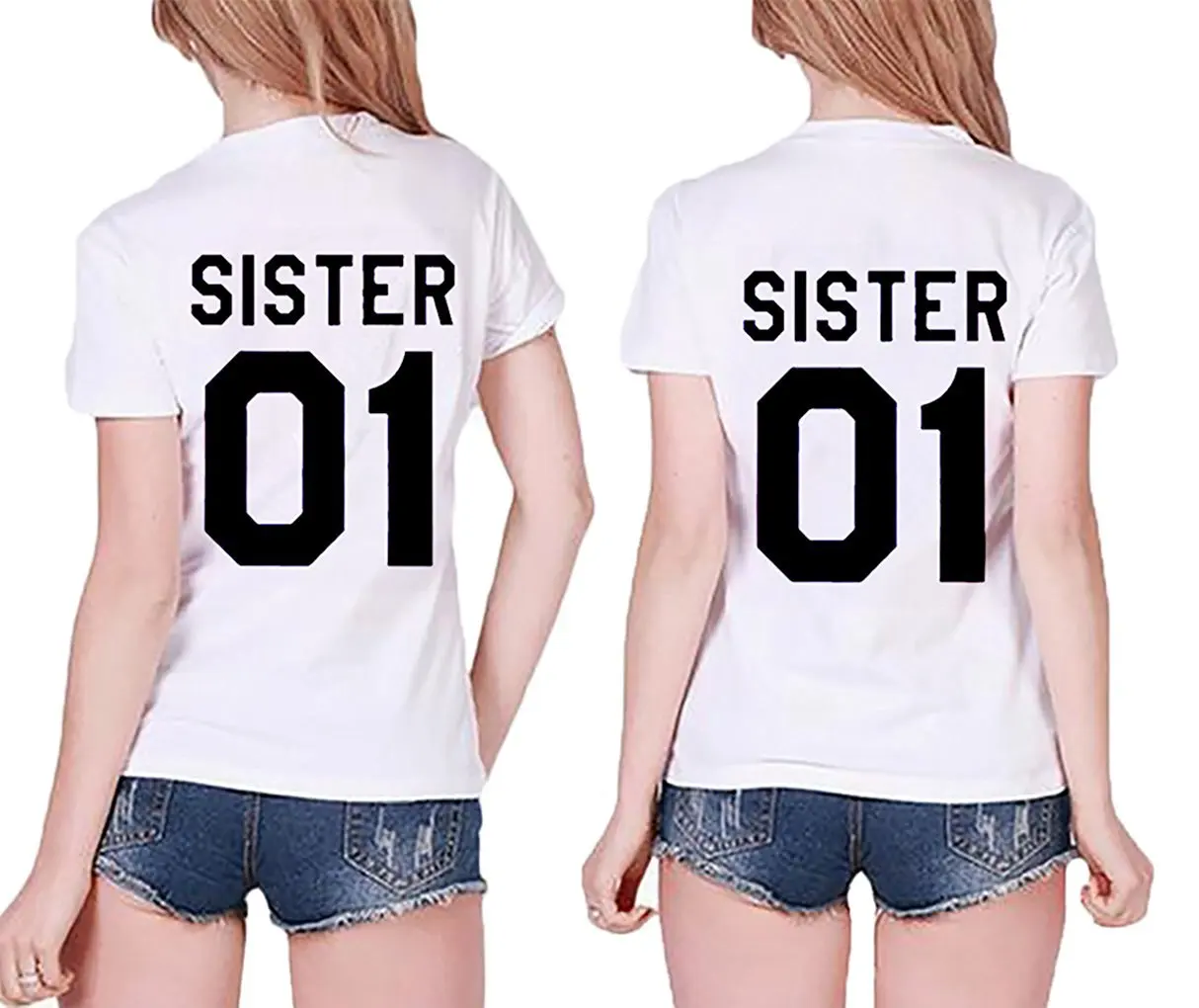 Футболка Мужская/женская с надписью SISTER 01 BROTHER 01|Футболки| |