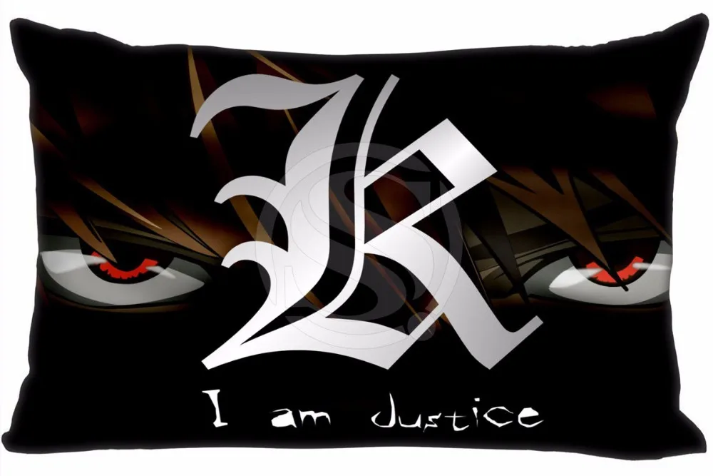 Лидер продаж Death Note Аниме #3 наволочка пользовательские молнии Прямоугольник наволочки Размеры 50x75 см (с двух сторон) WT #905 & T5