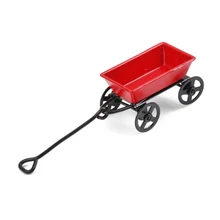 1:12 красный сад металлическая тележка кукольный домик наружная Миниатюрная игрушка