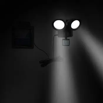 

22-LED Dual Heads Solar Wall Light PIR Detector Motion Sensor Floodlight Outdoor Lighting For Garden Yard