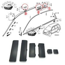 Автомобильный Стайлинг 6 шт. для Honda CRV CR-V 2007-2011 ABS черная крыша рейка крышка багажника