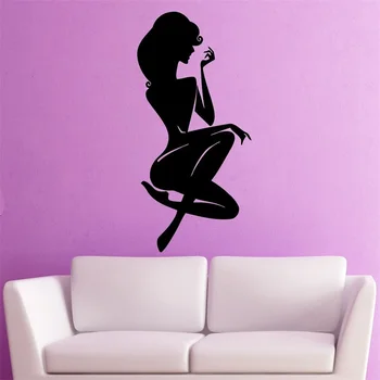 

Wall Stickers Vinyl Decal Silhouette Sexy Naked Girl Beautiful