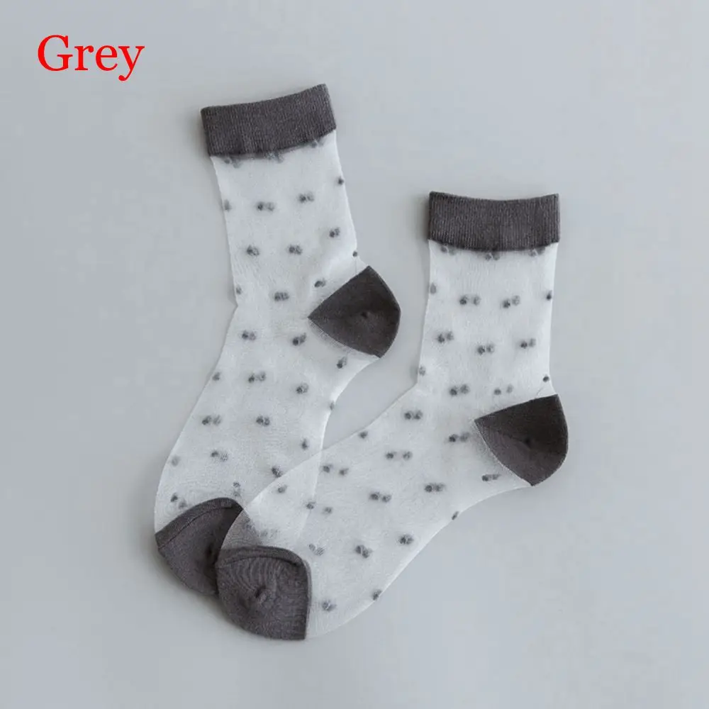 grey 1 пара невидимые женские носки повседневные дышащие прозрачные сетчатые носки женские милые сексуальные короткие носки для отдыха - Цвет: grey