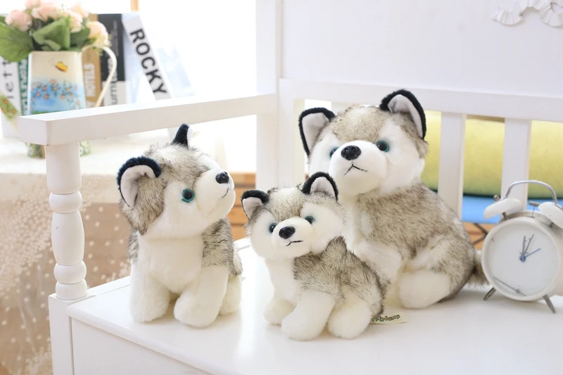  18/22/28 cm Simulation Husky Plush Toy Stuffed Animal Husky Dog Toys For Children Education Home De