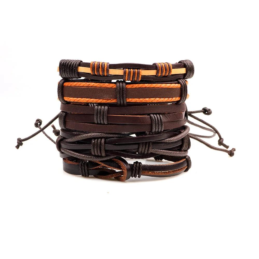 5 шт. мужские и женские браслеты из натуральной кожи|wrap leather bracelet|leather braceletbracelet male |