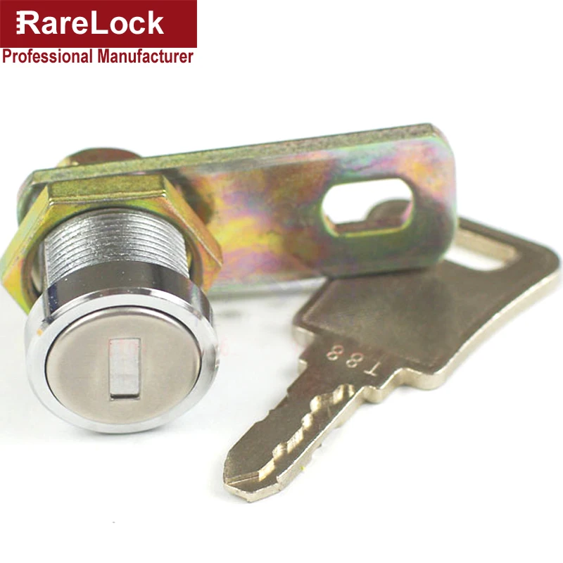 

Rarelock High Security Cam Lock for Cabinet ATM Cash Box Safe Box Equipment Brass Key DIY Furniture Hardware b