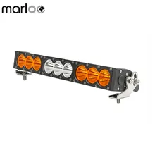 Marloo 90 w Dupla Cor Única Linha Levou Barra de Luz 9X10 W Para Combinação Branco + Âmbar OffRoad Truck SUV 4WD Driving Farol 17 Polegada