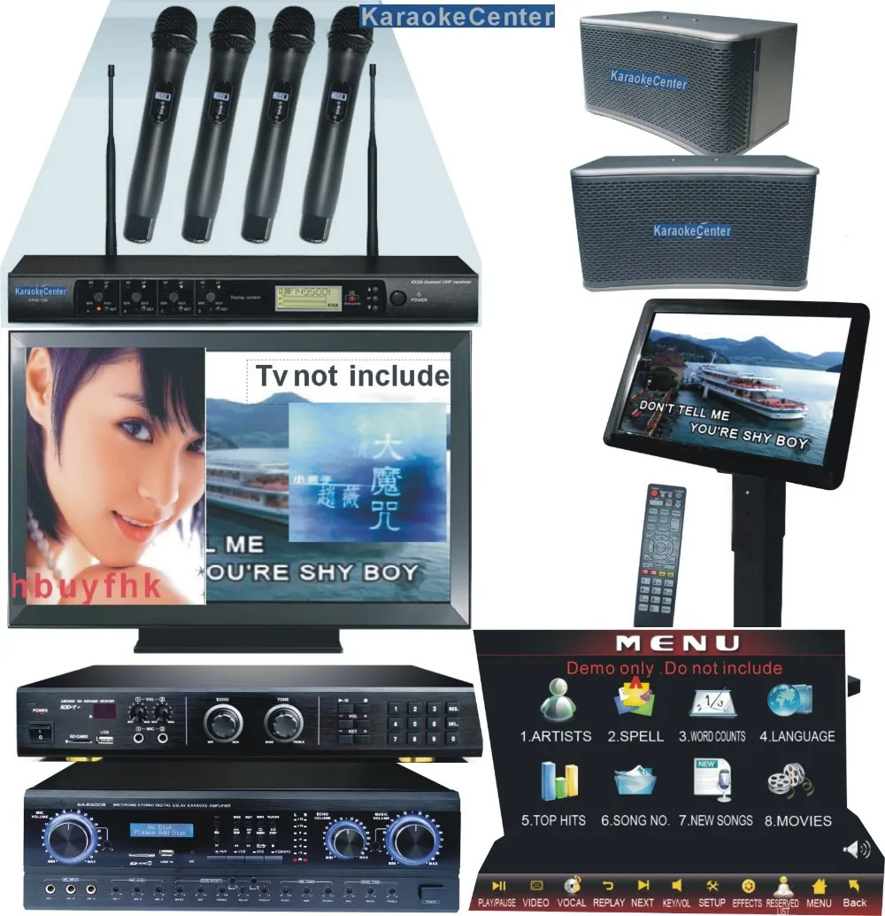 ali 2TB K7+AmplifierRecorderSpeaker4Wireless Mic