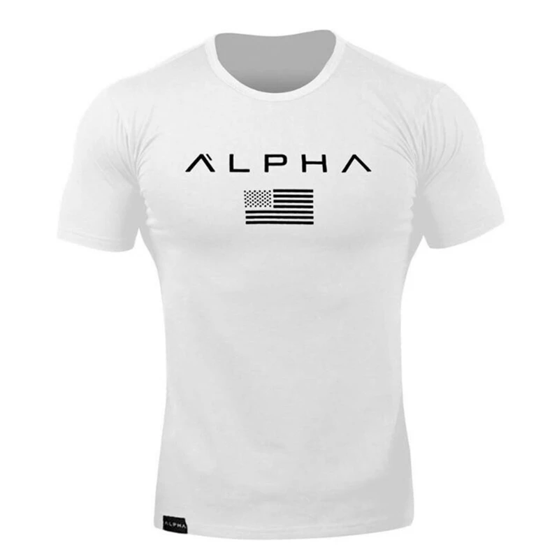 ALPHA maple leaf fashion summer short t shirt men brand clothing cotton comfortable male t-shirt print tshirt men clothing