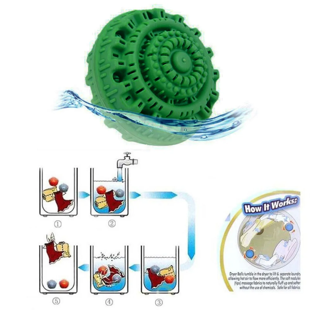 

1PC/2PC magic laundry ball without detergent washing wizard style washing machine home green laundry ball new listing *D