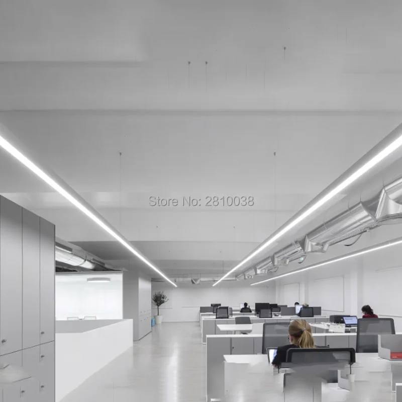 10 X 1M Sets/Lot Anodized silver aluminium profile for led light bar and U extrusion channel for ceiling Or pendant lamps