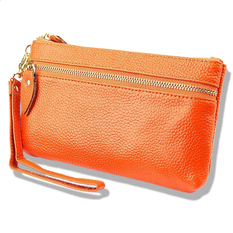 

2019 New Coin Purses Women money Bags Zipper Candy Color Portable organizer wallet Cowide Genuine Leather Craft Polyester Lining