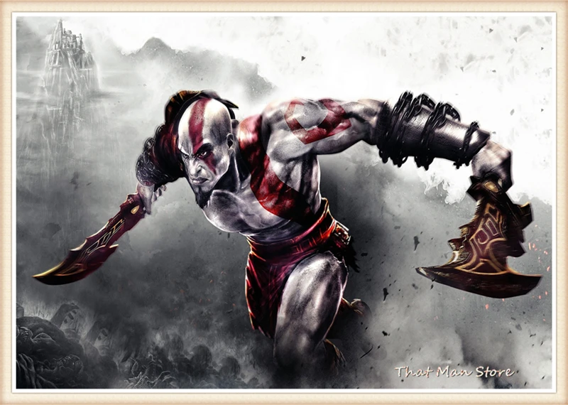 Постеры God of War настенные наклейки высокой четкости украшение для дома гостиной