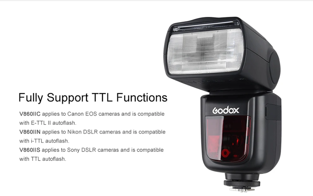 GODOX V860IIC V860IIN V860IIS V860IIO v860if литий-ионный аккумулятор TTL 2,4G HSS Вспышка Speedlite для Canon Nikon Sony Olympus Fuji