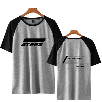 

ATEEZ 2019 new raglan T-shirt fashin popular Short Sleeve men and women Summer Harajuku Tee Clothes kpop casual T-shirts
