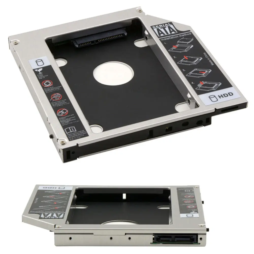 12.7mm New universal SATA 2nd HDD SSD Hard disk drive caddy Adapter Bay