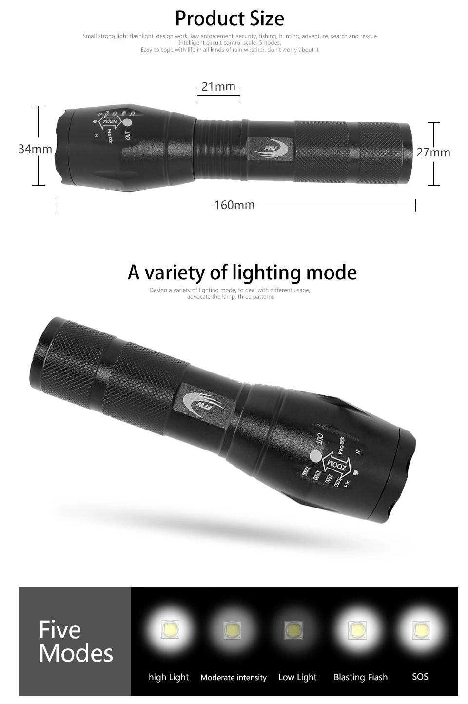 Excellent Bicycle Light 7 Watt 2000 Lumens 5 Mode Bike T6 LED Bike Light lights Lamp Front Torch Waterproof flashlight Torch Holder BL801 1