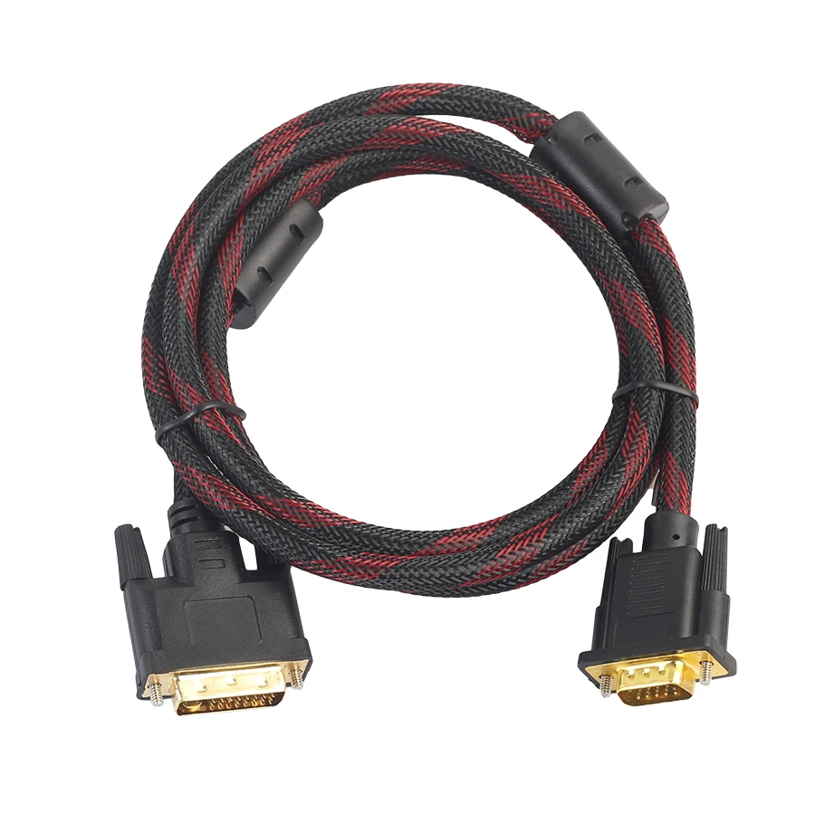 

DVI VGA Line VGA CABLE DVI 24+5 Line Computer Graphics to Monitor TV cable DVI-I Male to Male Converter Cable for LCD DVD HDTV