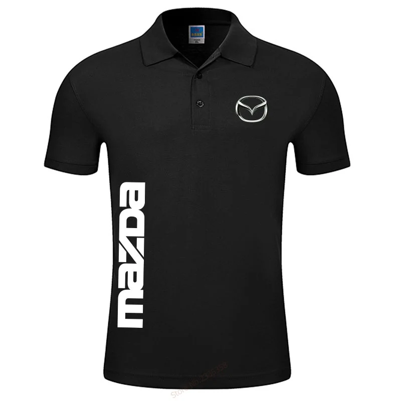 

Cotton Polo Shirt Men Turn-down Collar MAZDA Polo SHIRT Men 3XL 2019 New Homme Camisa Polo Shirts Short Sleeve